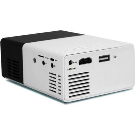 Vidéoprojecteur LED 1080p Mini Portable Home Cinéma Full HD - YG300 - Noir - Luminosité 400 (1/4)