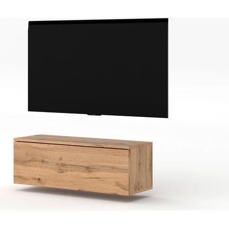 AX LIVING TV Lowboard Loriano 100 cm Breite TV Board Eiche Wotan