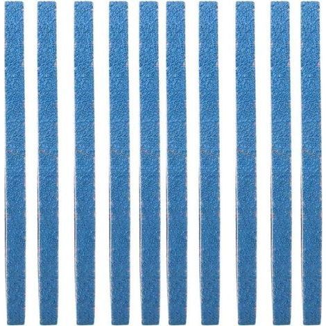10pcs Ponçage de Bande Ponceuse Polissage Bande Abrasive Corindon Zirconium Outil de Meulage Papier de Verre bois de Polissage du bois Accessoires en Métal 457 x 13mm(40) (1/4)