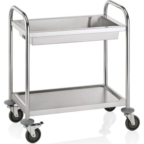 Chariot de débarrassage 70 x 47 x 81 cm avec bac inox CARGO - Was Germany (1/2)