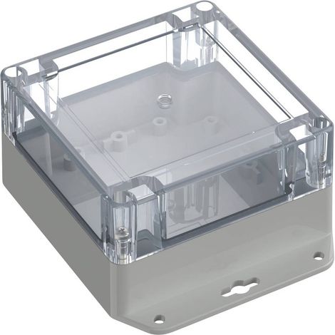 TRU COMPONENTS 6U07111106639 TC-13865292 Boîtier industriel 136.5 x 106.5 x 60.1 Polycarbonate gris clair, transparent