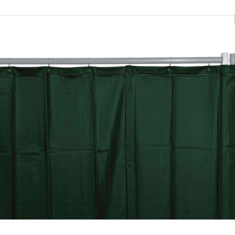 Cortina protectora en soldadura S9 y amoladura en verde oscuro KEMPER                 Tamaños especiales m²