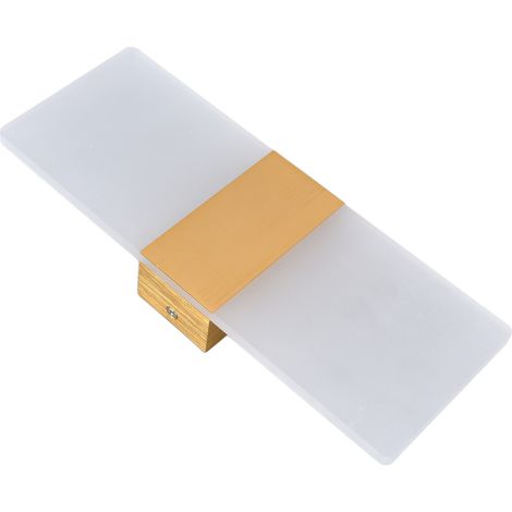 Applique murale LED, 6 W, acrylique, angle de diffusion 360°, haute luminosité, résistante aux UV, pour chambres, cantines, 90–265 V, or (1/5)