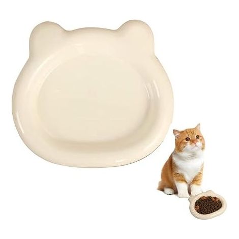 Cat Bowl, Cat Bowl, Flat Bowl for Dogs and Cats, for Wet or Dry Food (1/5)