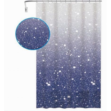 Cleafe - Tenda Per Doccia Vasca Da Bagno Galassia Impermeabile 180x200cm Con Anelli 79218 - (1/2)