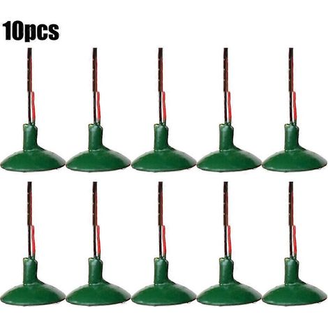 10 lampes de plafond LED pour lampadaires à l'échelle OO/HO (diamètre du disque 6 mm, 10 lumières chaudes + 10 résistances) (1/5)