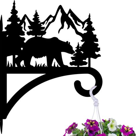 Gancho colgante para plantas Forest Bear, gancho para exteriores, soporte de metal, ideal para colgar plantas y faroles. (1/5)