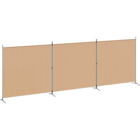 4-Panel Room Divider Beige 525 x 180 cm Fabric vidaXL