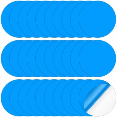Lot de 30 patchs de réparation autocollants pour piscine en PVC - Kit de réparation pour piscine - Autocollants de réparation sous l'eau - Ronds (1/5)