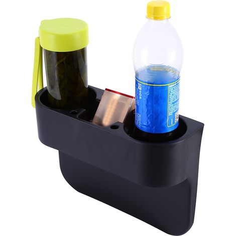 Support Goblet Can Bottle Holder 3-in-1 Food Tray Car Seat Mount Storage Rack Noir