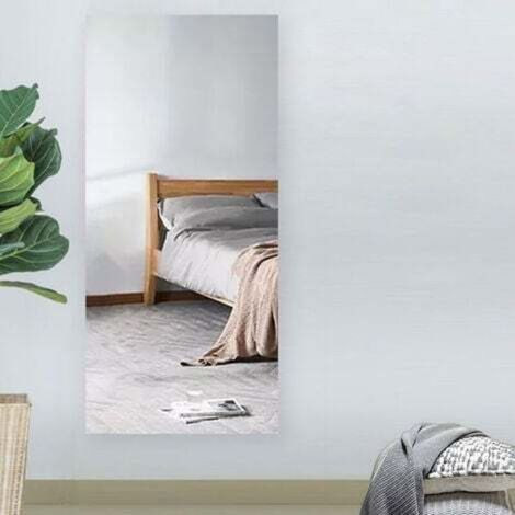 pezzo di adesivo murale rettangolare autoadesivo a specchio, pellicola a specchio di alta qualità per la decorazione di camere da letto e mobili (40 cm x 122 cm)