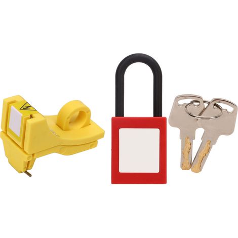 Cadenas de sécurité en nylon 38mm pour disjoncteurs, idéal pour les procédures de cadenassage et étiquetage (1/5)