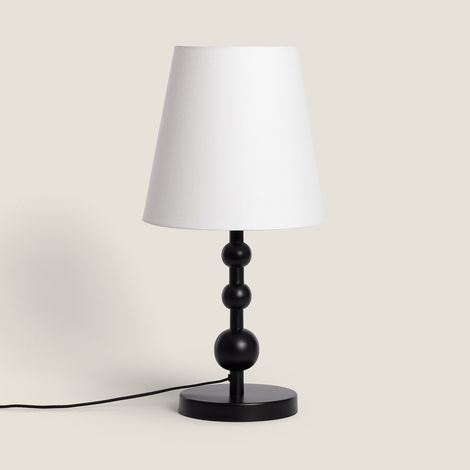 LED Tischlampe aus Metall Nunda Schwarz