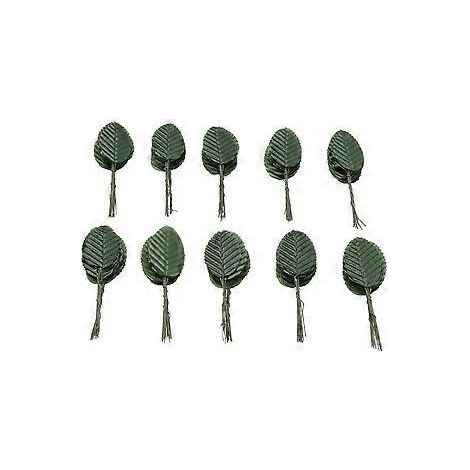 200 feuilles artificielles pour plantes, roses artificielles, fausses feuilles, décoration intérieure, accessoires pour compositions florales - Vert foncé