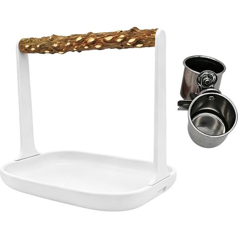 Perchoir pour Oiseaux en Bois Support en Bois avec Plateau Amovible (1/5)