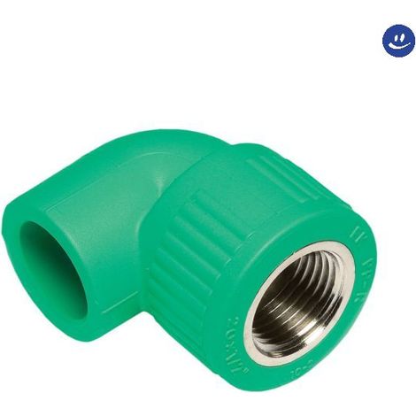 Raccordo curvo 90° in polipropilene filettato femmina serie tigris green ø32x1 WAVIN