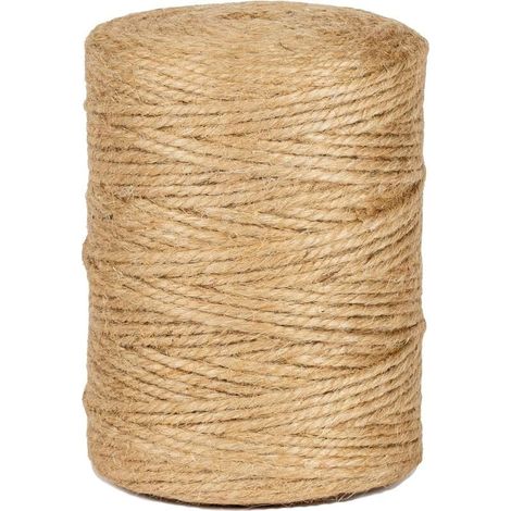 Ficelle Jute teinte naturelle 200 m, sangles cadeaux, corde d'emballage cadeau, emballage cadeau de Noël,sans odeur, pour bricolage, jardinage, entretien, emballage, arts créatifs(Ø3mm)-LIAIKI (1/5)