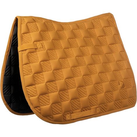 dressage pony, giallo senape: Sottosella inglese modello Arezzo Sporty con trapunta a quadri