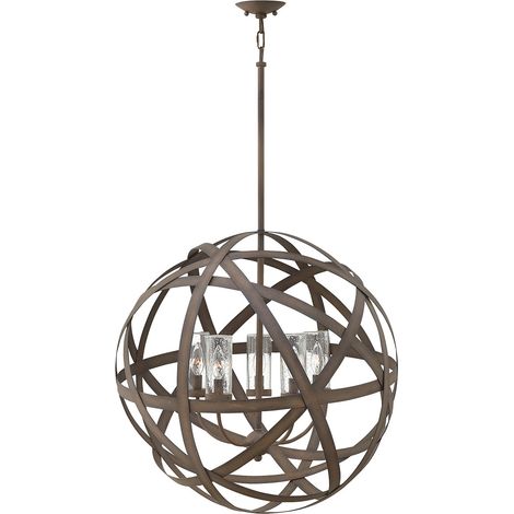 Elstead Carson - Plafonnier extérieur à 5 ampoules en fer IP44, E14