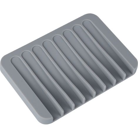Porte-savon en silicone Creative Home, modèle Piano Square, gris (1/3)