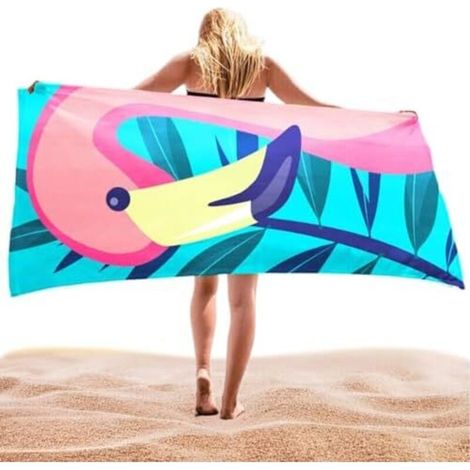 CSPARKV 140x70cm Serviette de Plage en Microfibre Anti Sable, Couverture de Plage légère, Anti-Sable et à séchage Rapide pour Bronzer Sports de Plein air Yoga (1/5)