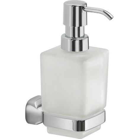 Dosasapone con erogatore in plastica da muro in acciaio inox e Cromall ST80 Gedy serie STELVIO Cromato (1/3)
