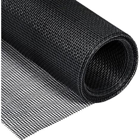 1 Moustiquaire 122x252cm Découpable Maille Fine 1,42mm Anti-Insectes Noir Fenêtre (1/4)