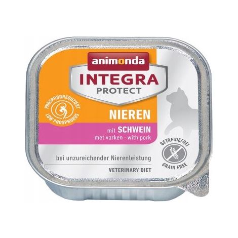 Animonda Integra Protect - Alimento para gatos con problemas renales, cerdo 100g (1/3)
