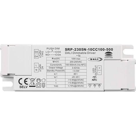 Driver DALI DT6 monochrome dimmable 220-240V - Sortie 3-42V DC - (1/3)