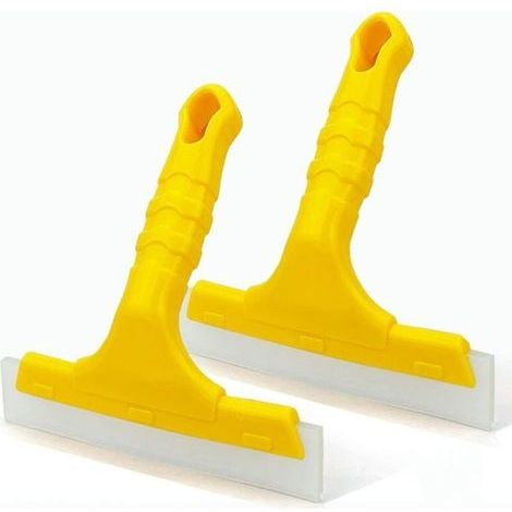 Lot de 2 mini raclettes pour miroir de douche et évier pour porte en verre. comptoir. fenêtre. pare-brise. application de film