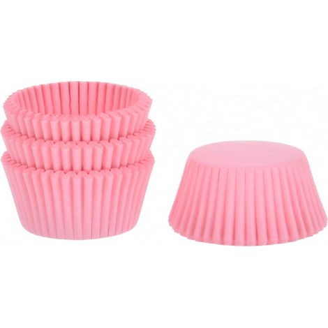 Rosa Papier-Muffinförmchen 50x32 mm Decora, 75 Stück