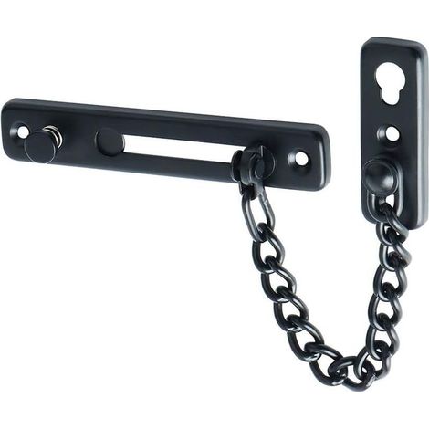 Security door chain, stainless steel door chain, door chain lock with screws, door security chain, black door restrictor