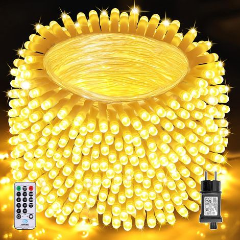 Guirlande Lumineuse Exterieure, 40m 400LEDs Guirlande Lumineuse Noel Intérieur et Extérieur étanche IP44, 8 Modes avec Télécommande pour Noël, Chambre, Décoration Sapin de Noel (1/5)
