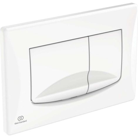 Ideal Standard - SOLEA M2, Piastra di comando meccanica WC, Placca di azionamento per cassette di risciacquo doppio scarico, Bianco (1/3)