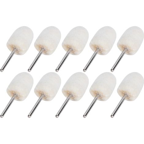 10pcs 0.6in Wool Grinding Head Portable Polishing Buffing Tools for Jewelry Jades Metal Glass (1/5)