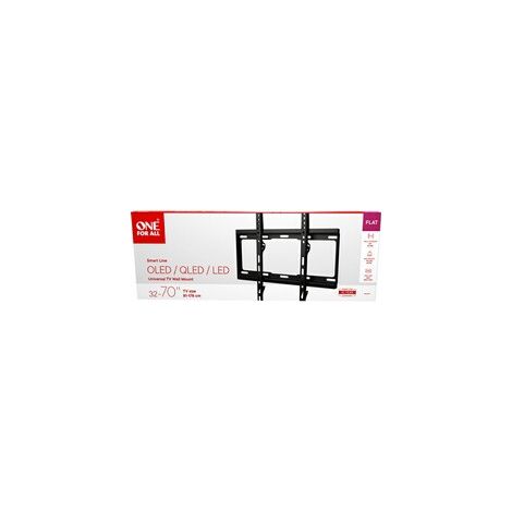 Support mural fixe Smart TV ONE FOR ALL 32 à 70 pouces VESA 400x400 jusqu’à 60 kg noir niveau à bulle vert (1/5)