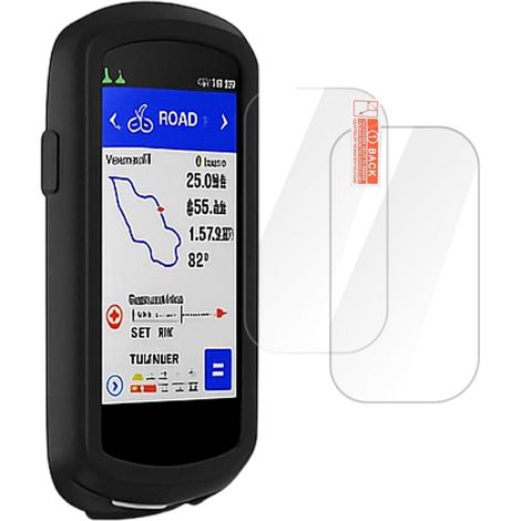 Silikonhülle kompatibel mit Garmin Edge 1040/1040 Solar, inklusive 2 Displayschutzfolien aus gehärtetem Glas, 360°-Stoßschutzhülle, weiches und kratzfestes Silikon (1/5)