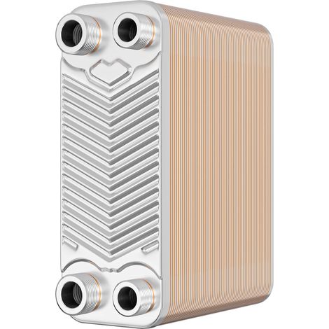 Wiltec Échangeur de chaleur thermique avec 60 plaques – 191 x 73 x 1534 mm – max. 130 kW – 1,08 l par passe – en Acier inoxydable – pour Eau Solaire