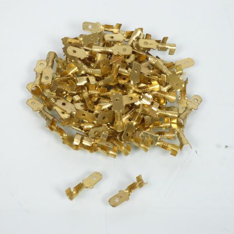 Beutel mit 100 Flachsteckern männlich Breite 4.8mm Verbindung für