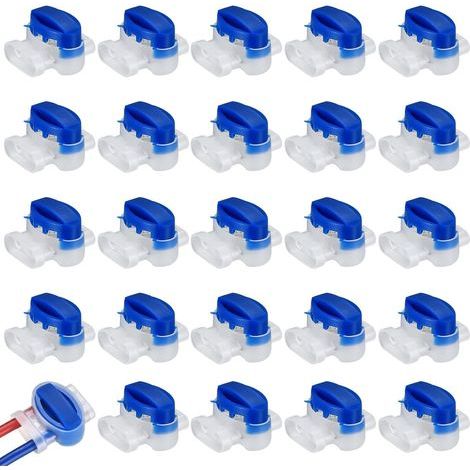 25 Stück Kabelverbinder für Mähroboter, harzgefüllte Kabelverbinder, gelgefüllte Anschlüsse für Gartenrasenmäher (1/5)
