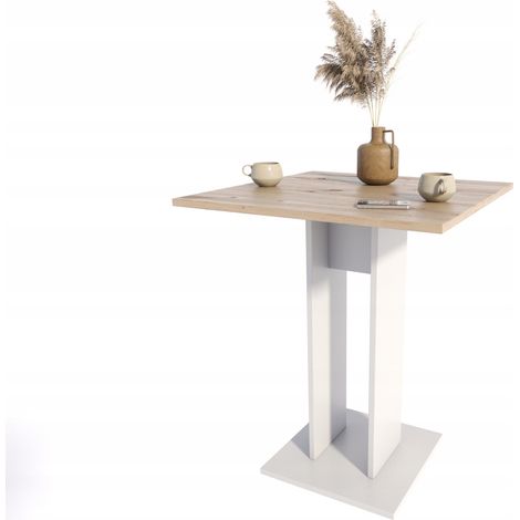 Tavolo da cucina per la cucina sala da pranzo tavolo da bar Jula 70 x 70 ARTISAN WHITE