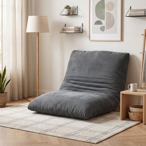Fauteuil de sol 2 en 1 en velours côtelé, canapé de sol pliable pour la lecture, les jeux et la méditation, canapé-lit pour chambre à coucher (1/5)