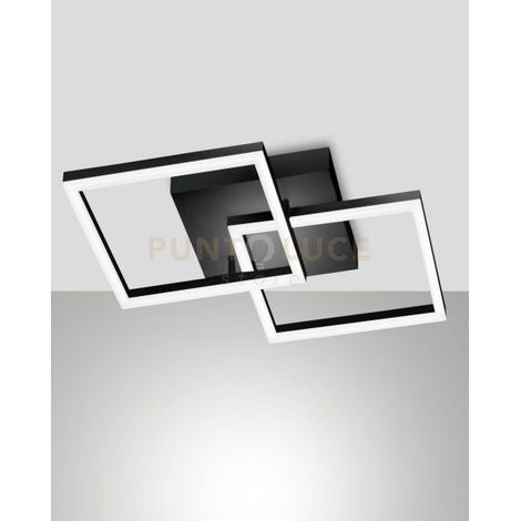 BARD APPLIQUE NERA 2 LUCI A LED 3000K - 39W - 3880 lm DIMMERABILE C/ACC.