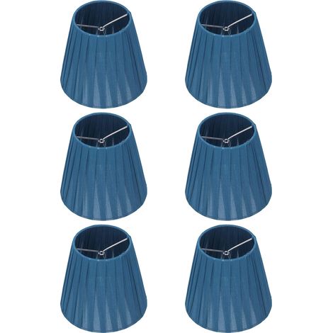Abat-jour, abat-jour 6 pièces, 3,5\" 5,1\" 5,5\" Clip bleu sur une bonne transmission de la lumière, pour lustre de petite taille A, B, C, F, P