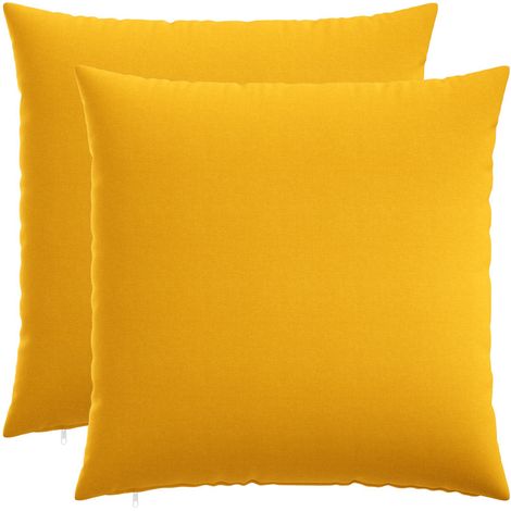 Housse de coussin 2 pc HEERLEN Jaune clair 70 x 70 cm Tissu vidaXL
