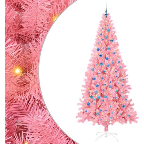 vidaXL Albero di Natale Rosa 240 cm PVC (1/5)