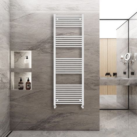 WarmeHaus Bathroom Ladder Radiator Straight White 1800x600mm (1/5)