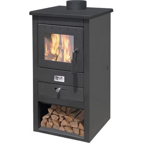 STUFA LEGNA ATHENA 11 MILLE - NERO KW 10,7 MM 430X410 H.MM 860 - 1 pezzo