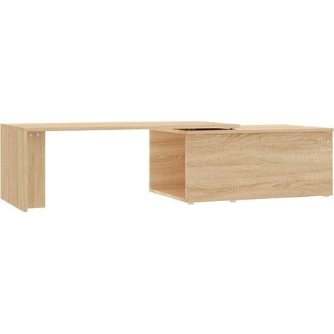 Maison Exclusive - Couchtisch Sonoma-Eiche 150x50x35 cm Holzwerks (1/5)