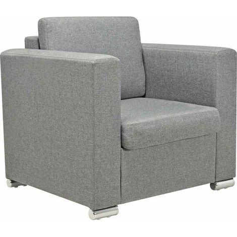 Fauteuil en tissu gris foncé (1/5)